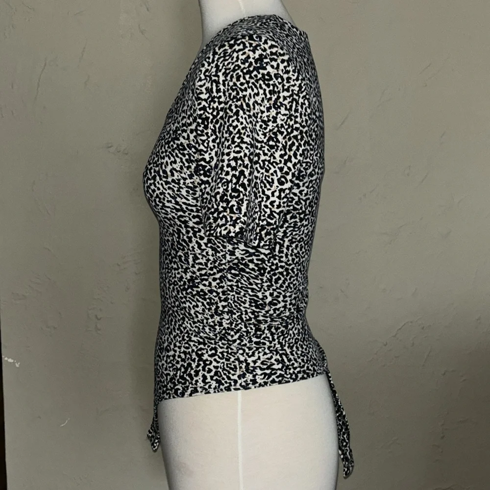 EXPRESS leopard print animal bodycon body snap button suit women’s XXS - Picture 4 of 11